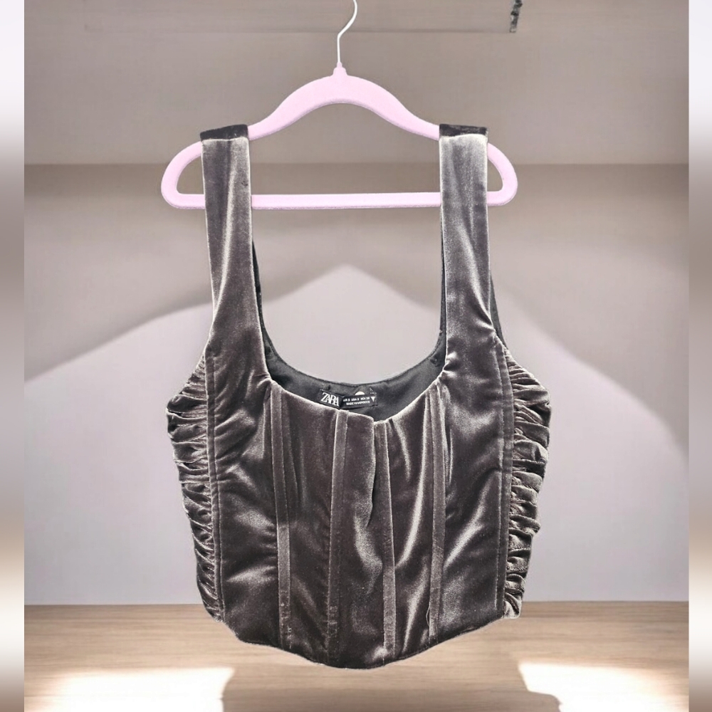 Zara Velvet Corset Top